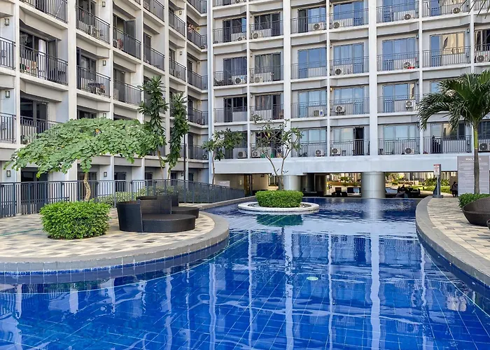 Mall Of With Balcony Facing Pool @ Shore2 아파트 *