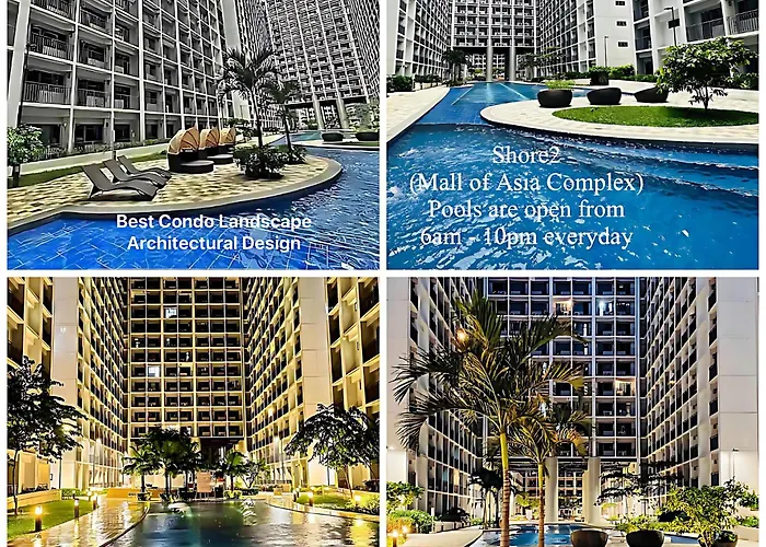 Mall Of With Balcony Facing Pool @ Shore2 * 마닐라